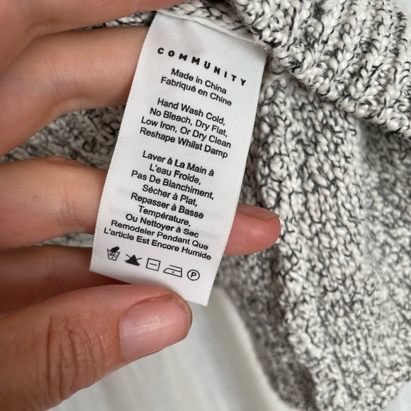 Community Cotton Grey Knit Woven Tank Size S - Picture 4 of 6